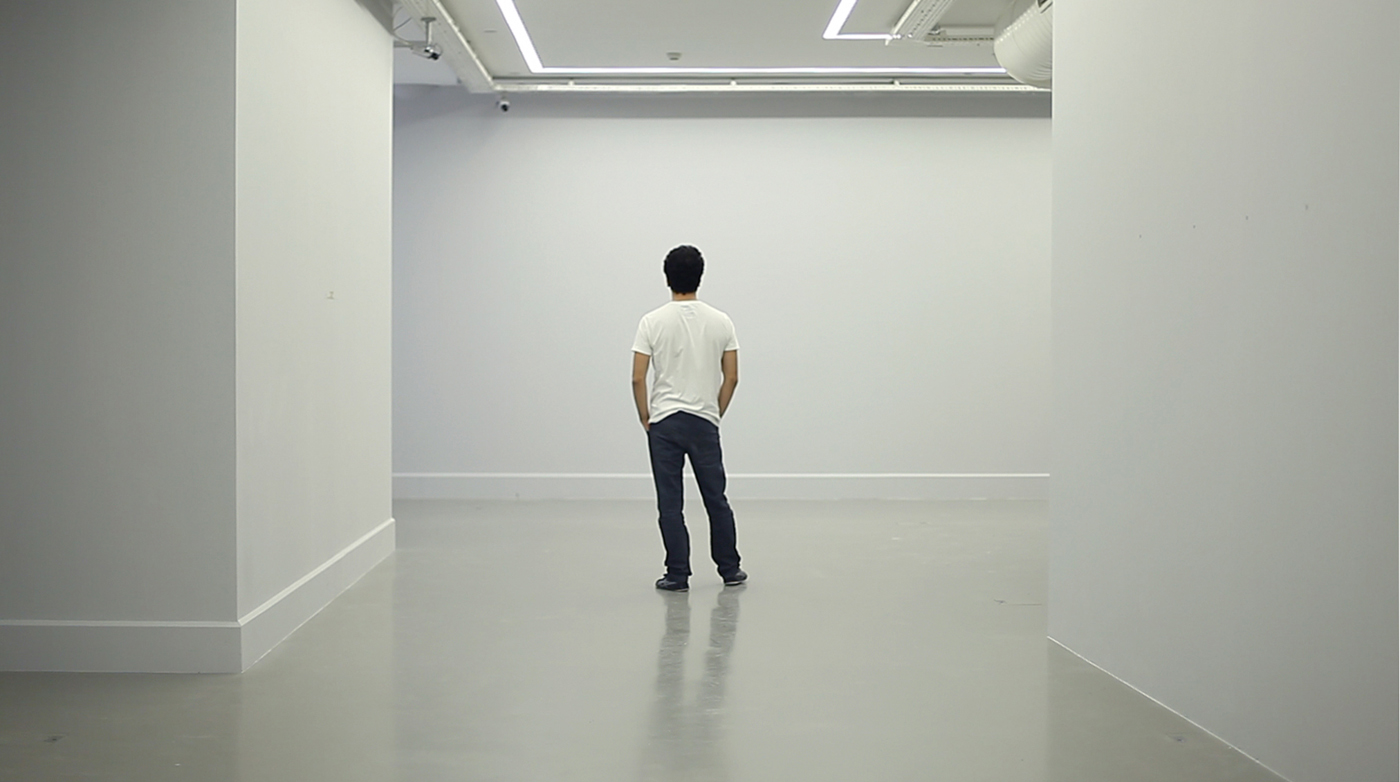 Spectator on White (Homage to Malevich)